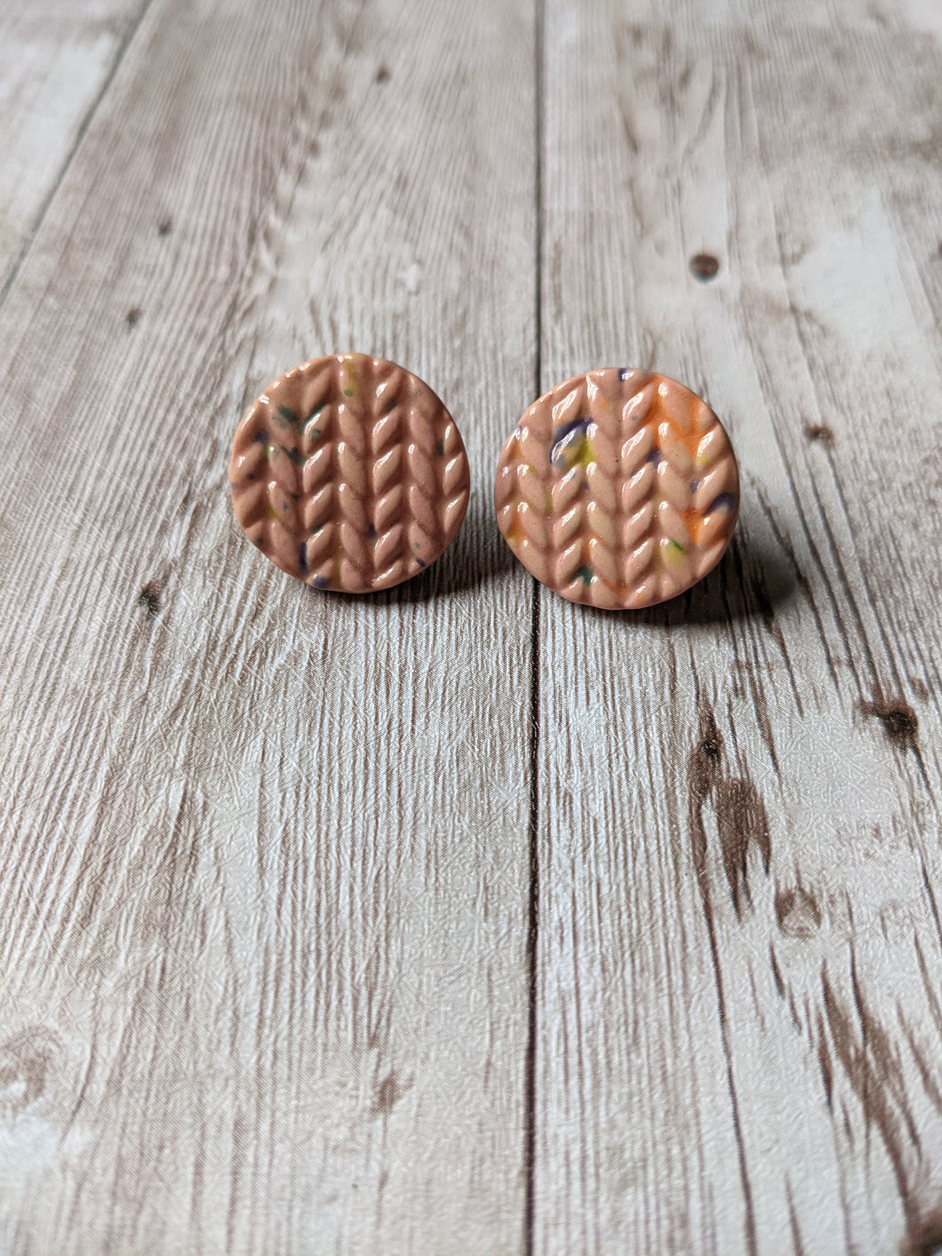 Knit Ceramic Earrings