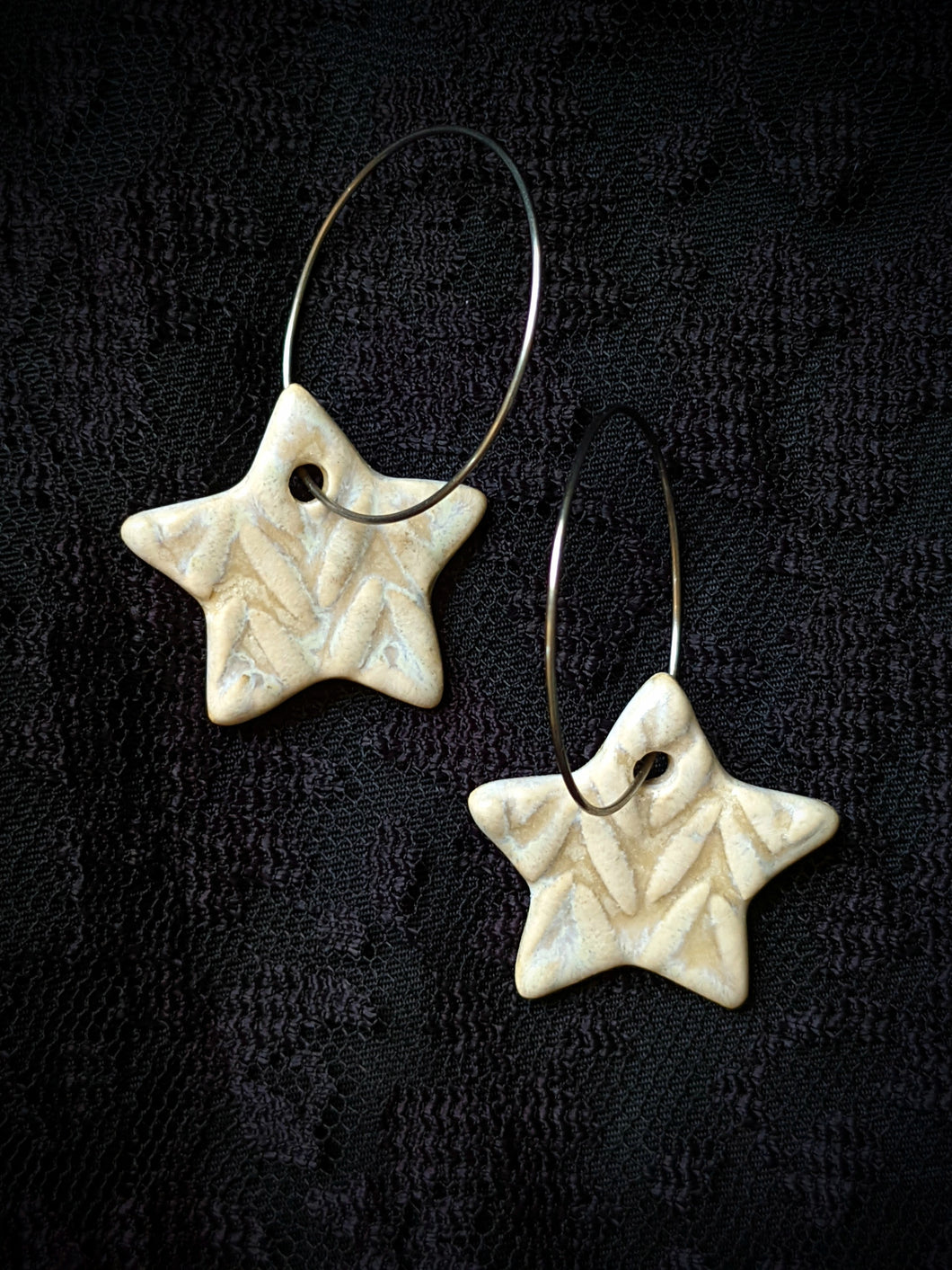 Knit Star Earrings