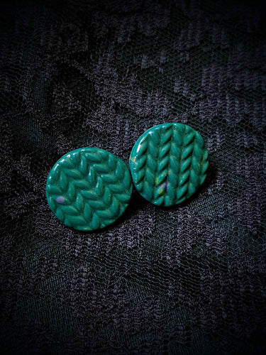 Knit Ceramic Earrings